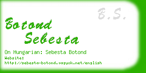 botond sebesta business card